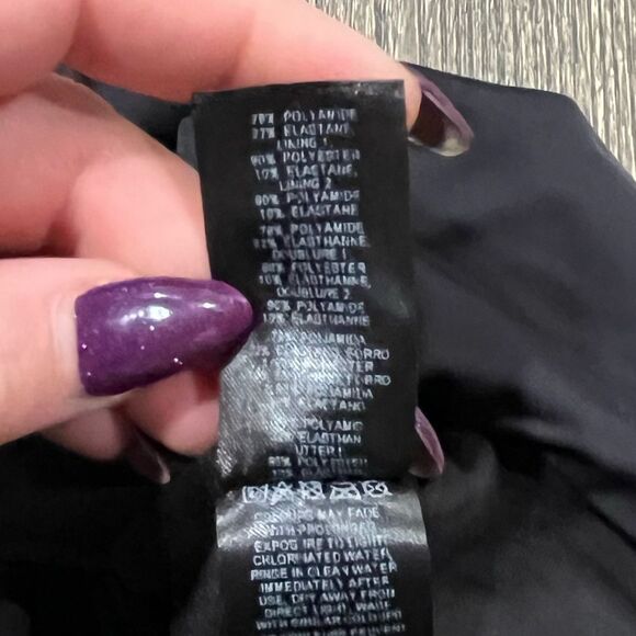 ASOS DESIGN Swim High Rise Bikini Bottom Thick Waist Swimwear Black Size 22 - Picture 3 of 4